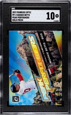 2019 Panini Donruss Mookie Betts Peak Performers SGC 10 Gem Mint Holo Prizm