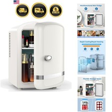 Mini Fridge for Bedroom, 4L/6 Cans Small Cosmetic Fridge for Skincare, Makeup...