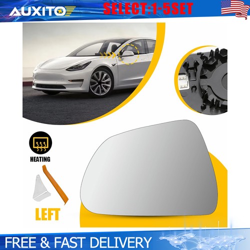 LH Heated Power Mirror Glass Left Driver Side for 2017-2023 Tesla 3 OEM 1-5X - Picture 13 of 30