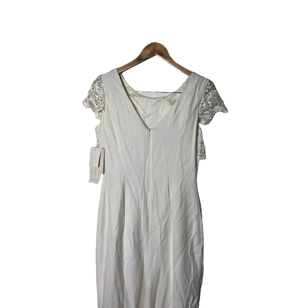 Vintage NWT Scott McClintock Gunne Sax Long Dress White Lace 8