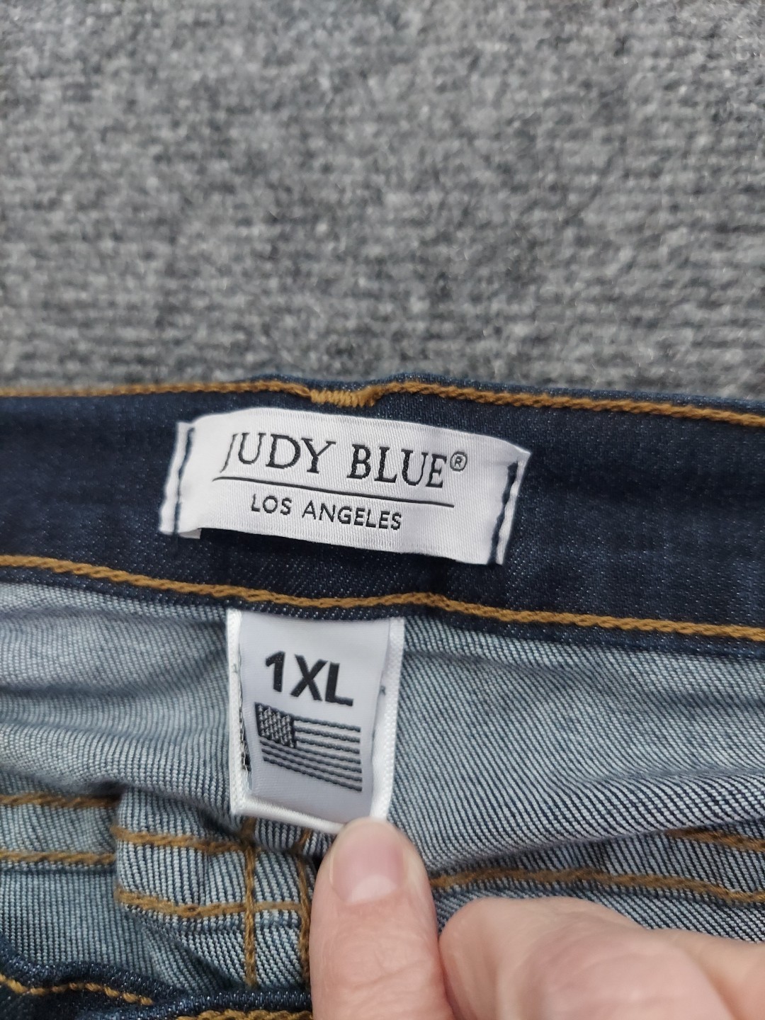 Judy Blue Jeans Womens 1XL Blue Dark Wash Fade Jeggings Skinny Stretch Denim