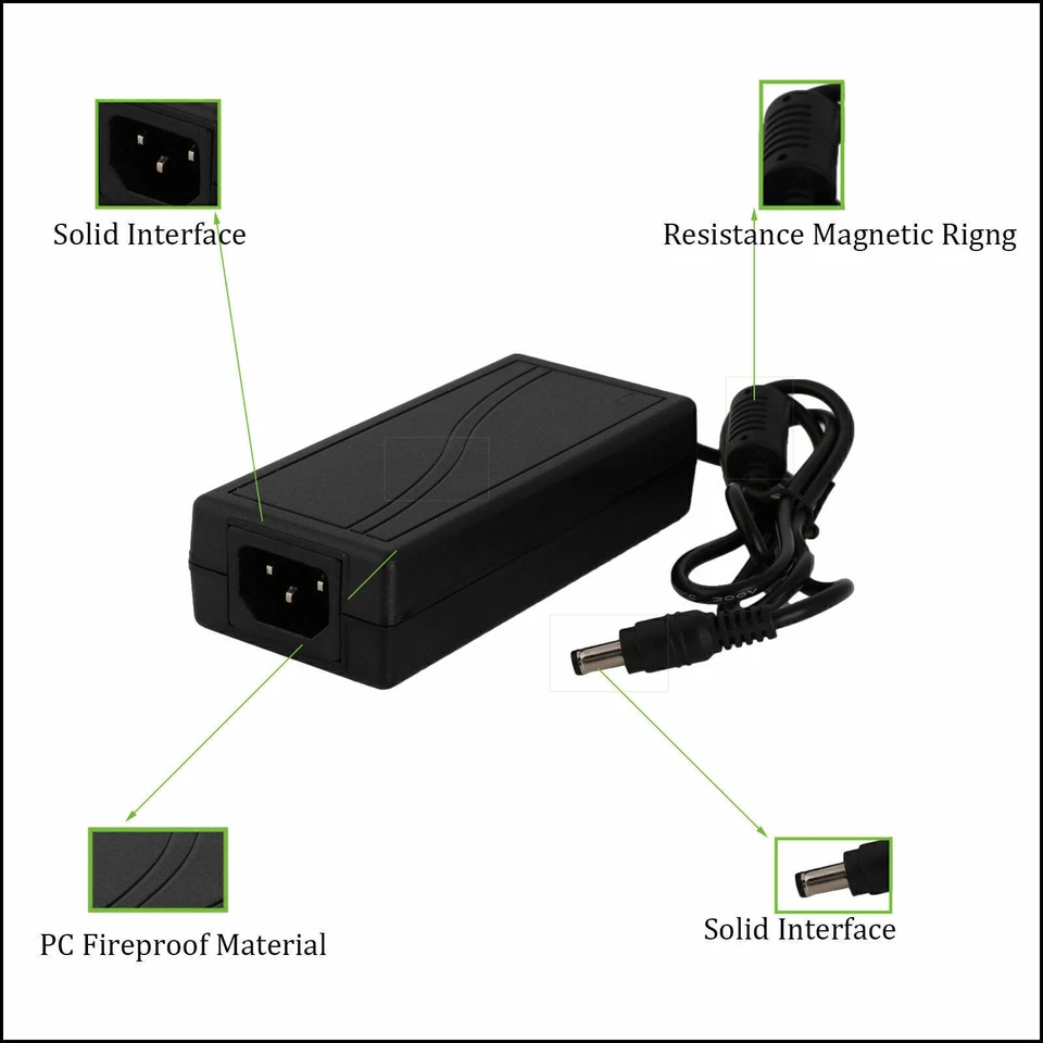 AC/DC 12V 5A Power Supply Adapter Transformer For 5050/5630 LED Strip Light 60W - Image 2 of 4