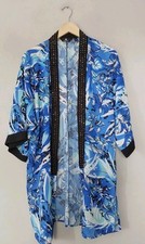 Julien macdonald Beaded Kimono PrintedKaftan Loungewear In Blue Medium QVC. 