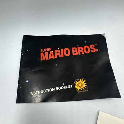 Authentic 1985 Nintendo NES Super Mario Bros Instruction Booklet ONLY