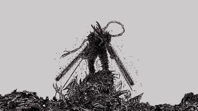 Anime chainsaw man monochrome simple Play Gaming Mat Desk Game Desk Playmat Mat
