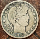 1912-S Barber Silver Half Dollar USA 🇺🇸 Historic Silver Coin Better Date!