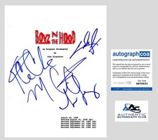MORRIS CHESTNUT, ICE CUBE +2 AUTOGRAPH SIGNED BOYZ N THE HOOD MOVIE SCRIPT ACOA