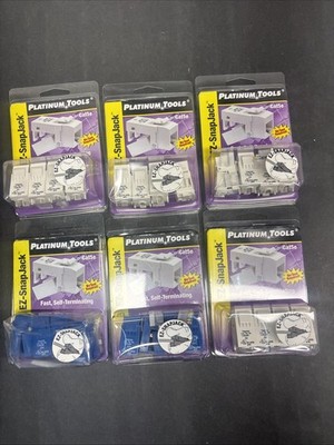 EZ-Snap Jack CAT6 Lt Almond 706LA-1 Platinum Tools, RJ45 Keystone Jack,Lot of 24