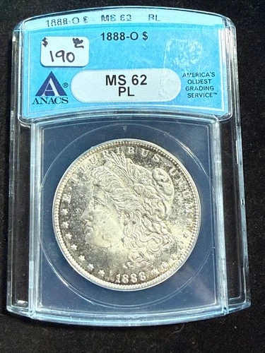 1888 O MORGAN DOLLAR ANACS MS 62 PL 999