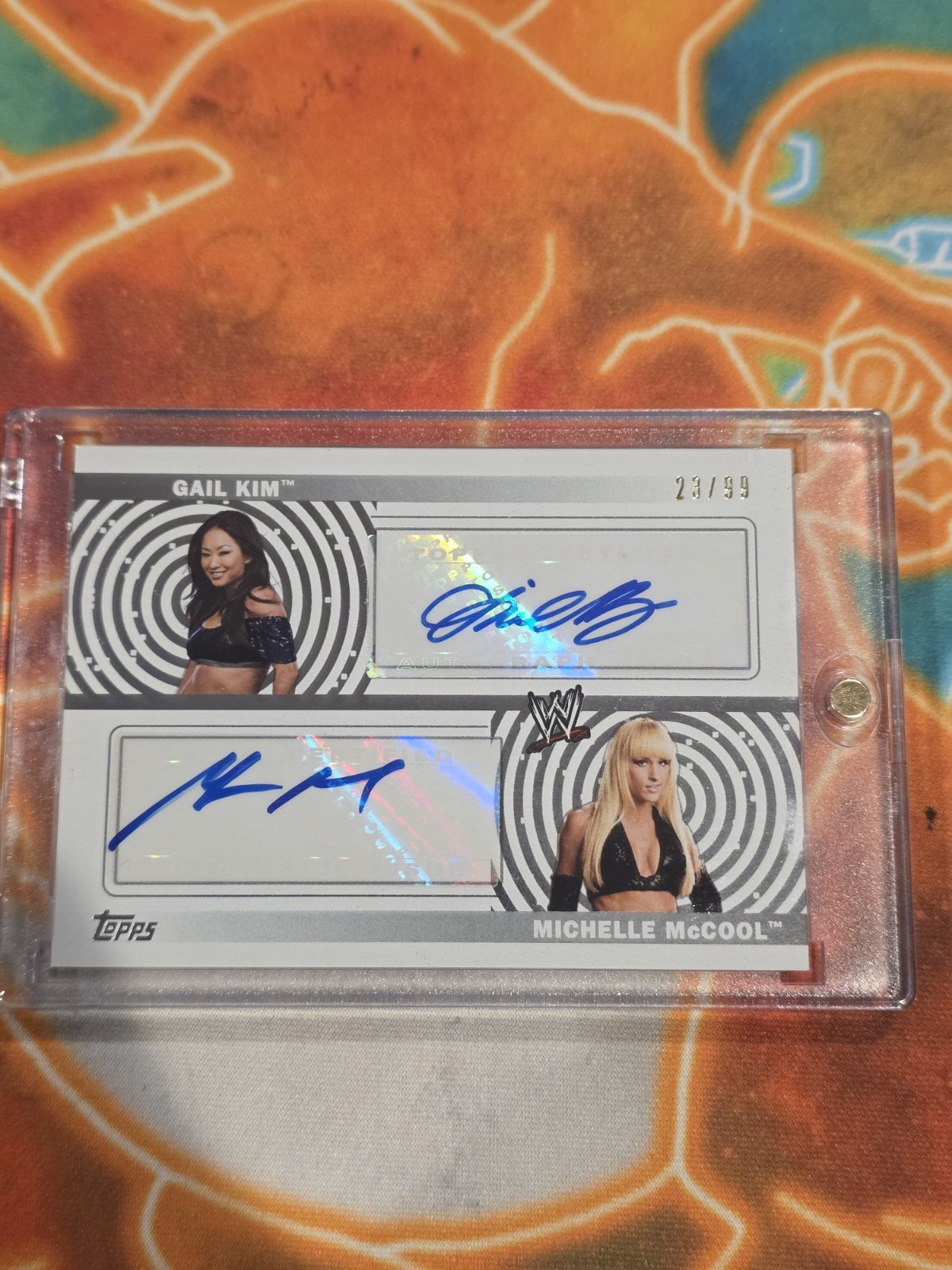 2010 Topps WWE Dual Autographs Gail Kim & Michelle McCool 23/99 🔥🔥🔥