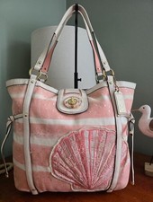 Coach 19576 Audrey Pink Sequin Shell Canvas C...