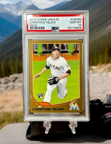 2013 Topps Update Gold /2013 Christian Yelich #US290 PSA 10 GEM MT Rookie RC