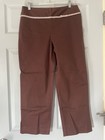 Debbie Shuchat Women Brown/Pink Pants Mid Rise Cropped Casual Size 8 — photo 1