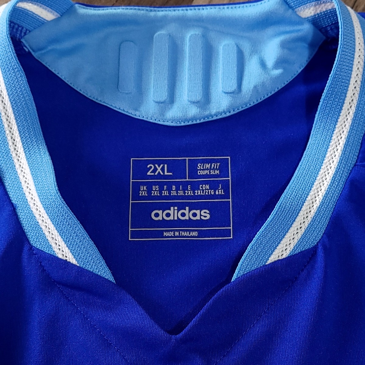 【5/20まで】adidas アルゼンチンFIFAチャンピオンズ2022シャツ Adidas Argentina 2022 FIFA World Champions Jersey Mens 2XL Slim