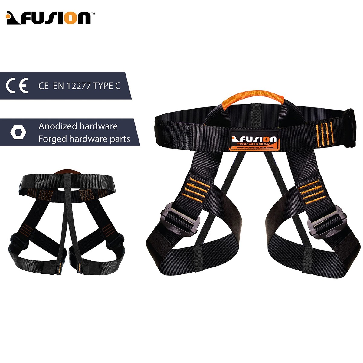 Centaur Adjustable Half Body Climbing Harness, For Mountaineering, Rock Climbing View 4