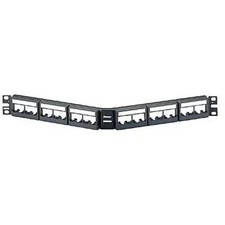 1PK PANDUIT CPPLA24WBLY Patch Panel, 24 Ports, Snap In Mounting, Black, CPP
