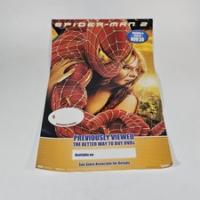 Spider-Man 2 2004 Película DVD Lanzamiento Tienda "Previamente Visto" Anuncio ¡RARO!