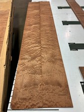 Pommele Sapele Raw Wood Veneer 2 sheets 91" x 10" 522A