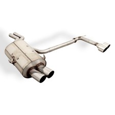 FOX Sportauspuff re li je 2x90mm für BMW 3er E46 Limo Touring Coupe Cabrio