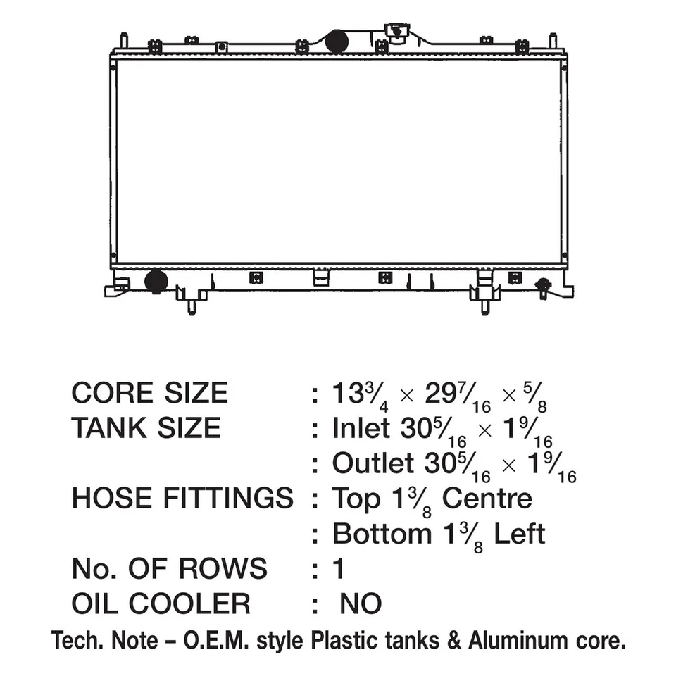 For Mitsubishi Eclipse 2006-2012 CSF 3303 Engine Coolant Radiator - Изображение 2 из 2