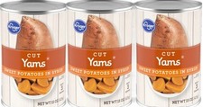 Cut Sweet Potato Yams in Syrup 3 cans, 15 oz each can 