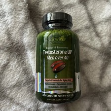 Irwin Naturals Testerone Up Men Over 40 ENERGY 60 Liquid Softgels Exp. 10/2026