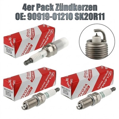 4er Pack Denso Iridium Zündkerze für Toyota 4Runner Sequoia RAV4 Camry SK20R11