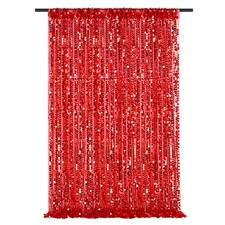 Red Big Payette Sequin Backdrop 4x8ft Glitter Drapes Party Cake Curtains
