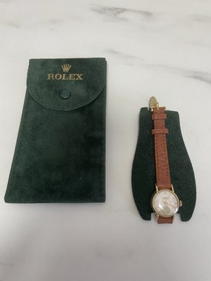 ROLEX Precision 18K 750 Massivgold Damenuhr Vintage | Seltenes Honeycomb Dial