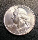 1954 Silver Washington Quarter US Coin 25c Uncirculated