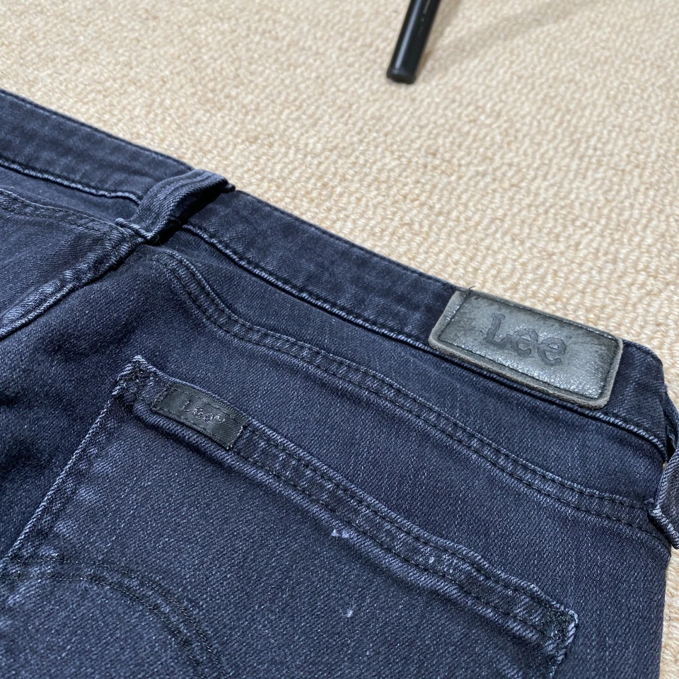 Lee Jeans Womens 28x31 Slim Fit Black Scarlett High Waisted Stretch Denim - Image 3 of 4