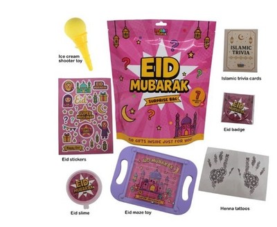 Eid Überraschung Tasche rosa und blau bestes Geschenk für Kinder