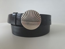 &hearts; umjuBELT silber G&uuml;rtelschnalle rund G&uuml;rtelschlie&szlig;e Buckle Wechselschnalle 6 cm