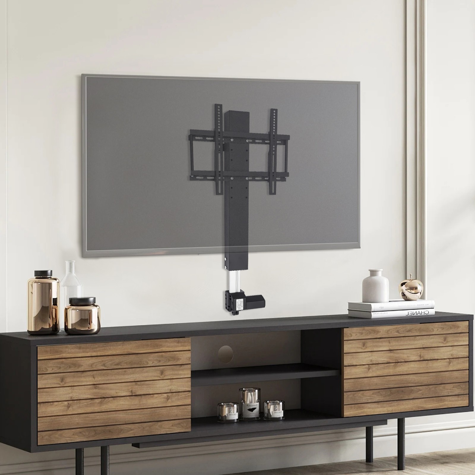 Motorized TV Lift Bracket Mechanism For TVs lift Stand Mount 26"-57" and Remote