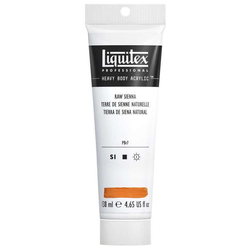 Peinture acrylique terre de sienne naturelle Liquitex Heavy Body en tube de 138ml