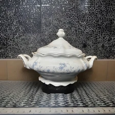 Johann Haviland Bavaria Germany Blue Garland Soup Tureen Excellent Condition