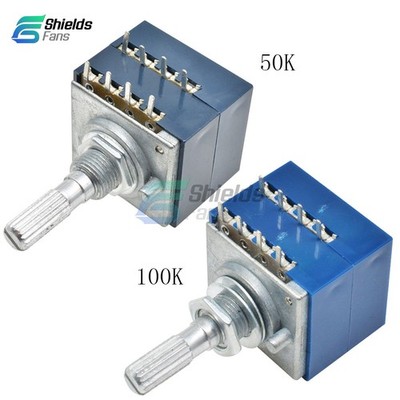 50K 100K Potentiometer Log ALPS Audio Amp Volume Control Pot Stereo Loudness