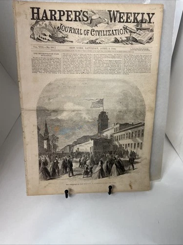 Genuine Journal, Harper's Weekly #380 4/9/1864- Negros Leaving Their Home