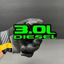 3.0 L Diesel Car Emblems 2xL-GREENBlack 3.0 Side Tailgate Car Fender Badges 3D