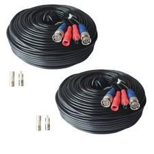 2 Pack 200ft All-in-One Video Power Cables, Security Camera Cable BNC Extensi...