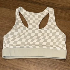 Sports bra- By Wilo The Label - Racer Back -Size Small -No Padding-White/Gray