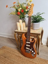 Vintage Stagg Electric Guitar Standard Series S 3/4 RH Natural Brown Rare.