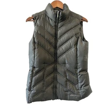 Eddie Bauer Black Goose Down Quilted Puffer Vest Size S Outerwear Outdoors