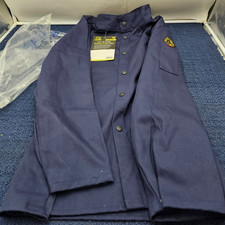Black Stallion 60-3252 Medium 9 oz. FR Cotton Welding Jacket Navy FN9-30C