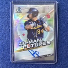 Topps 2021 Bowman Chrome Hedbert Perez RC Auto 40-Man Futures FMFA-HP /99