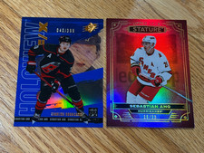 24-25 Upper Deck SPx Sebastian Aho Holoview F/X Blue /399 22/23 Stature /33 (L2)