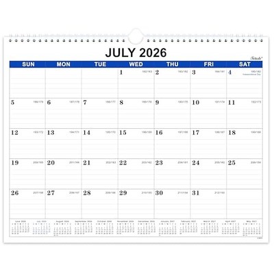 - 18 Months Wall Calendar, July 2026 - December 2027, 2026-2027 Wall Calendar