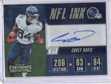 2018 Panini Contenders NFL Ink Gold /25 Corey Davis #NI-CD Auto Tennessee Titans