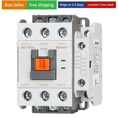 Magnetic Contactor, 3 Pole 60A Ith 110V AC Coil, 2NO2NC Auxiliary Contact, DI...