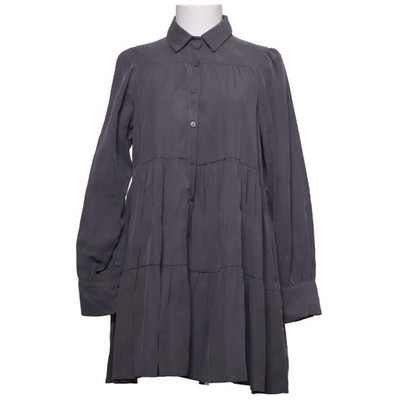 Zara, Blusenkleid, Größe: XS, Grau, Polyester/Viskose, Einfarbig, Damen #Amx